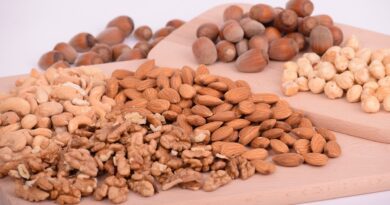 Noix et graines amandes noisette riches en vitamine E Santé, beaucoup de fibres