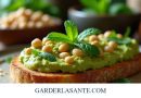 Une recette des tartines diabétiques : la Tartine Avocat-Fèves et Menthe Fraîche