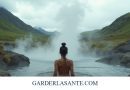 une femme fait du volcanisme ( écothérapie ) en Nouvelle-Zélande une des 8 Destinations Biohacking Volcanisme, Maori Rongoā et Régénération Holistique